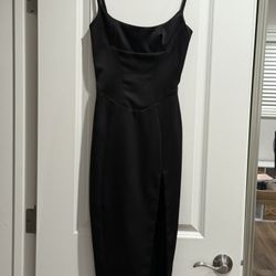 House Of CB Casimira Black Satin Dress Size XS