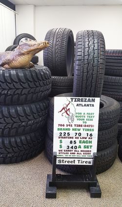 225 70 16 BRAND NEW TIRE TIRES $85 EACH $340 SET