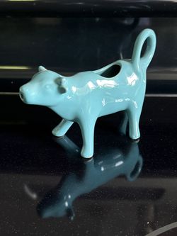 Pioneer Woman Teal Cow Creamer Like New