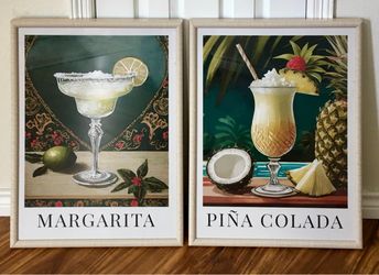 Margarita and Pina Colada Framed Art - Porch Pickup