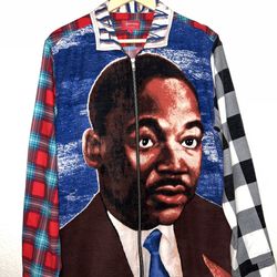 2018 Supreme MLK Zip Flannel Shirt Size Large