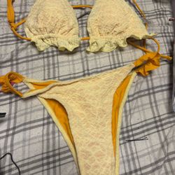 Orange Yellow, Bathing Suit Two Piece
