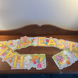 Vintage Happy Easter banner approximately 5.5’ long
