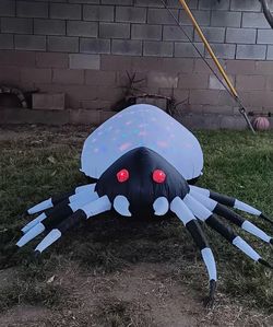 Halloween Inflatable Black and White Spider