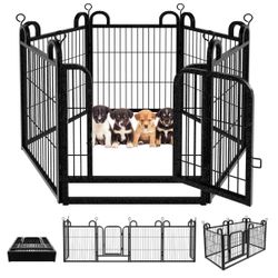 Puppy Playpen Small Dog Fence 24in High-6 Panels and 8 Panels