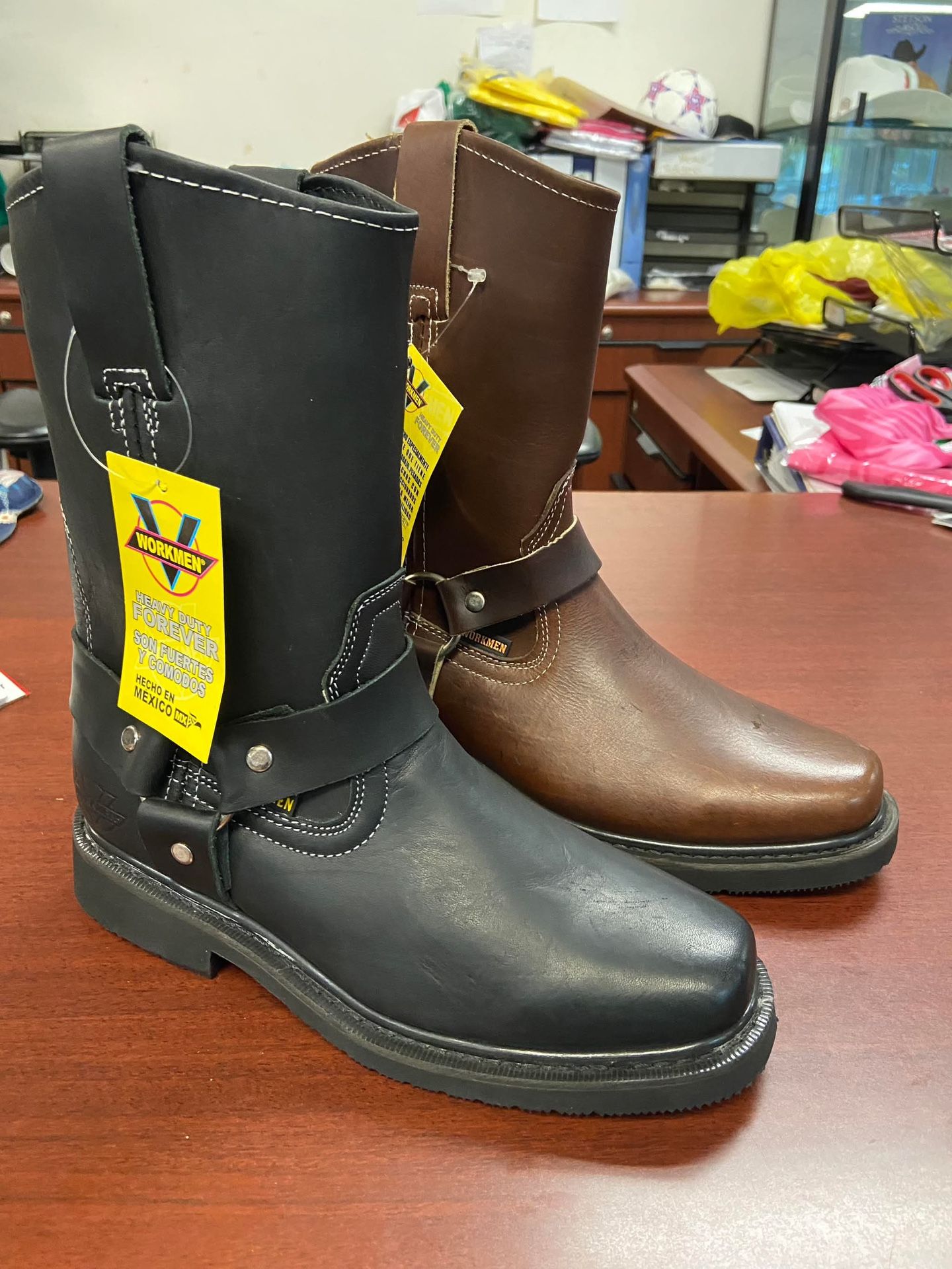 Nuevas botas biker de piel para trabajar