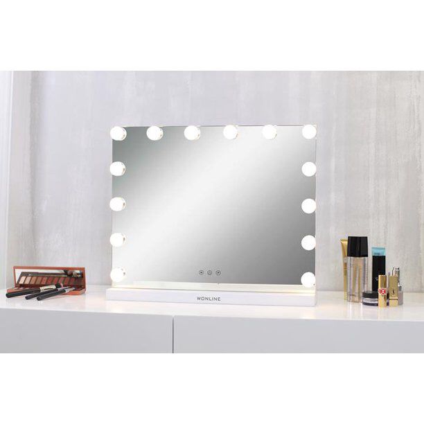 Hollywood Style Vanity Makeup Mirror With Touch Control Design LED Lights For Bedroom