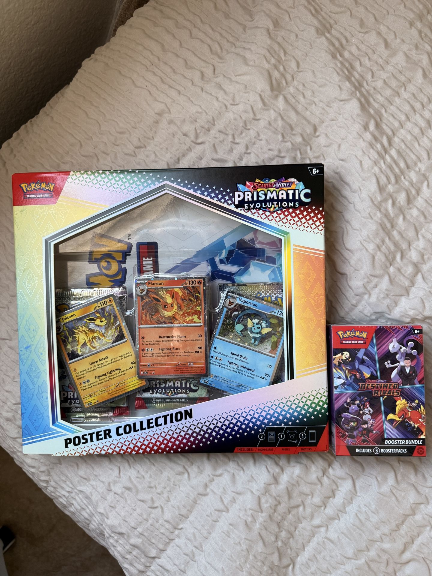 Sealed Pokemon Prismatic Poster Collection + Destined Rivals Booster Bundle