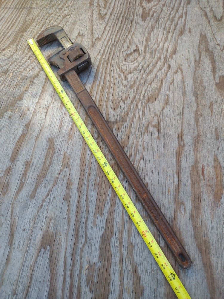 Vintage Genuine Stillson Walworth USA 36" Pipe Wrench Monkey