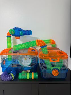 2 Hamster Cages + Lots of Accessories – Clean & Ready to Use