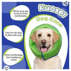 Soft Dog Cone Collar After Surgery, Adjustable Dog Recovery Cone Collar Large