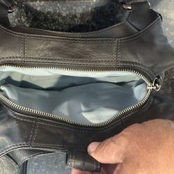 Coach black leather pocketbook