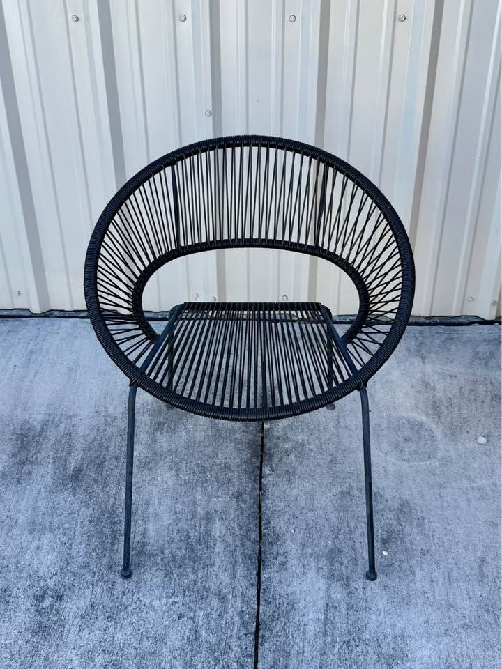 Harmonia Living Acapulco Outdoor Dining Chairs – Set of 2 (Black)