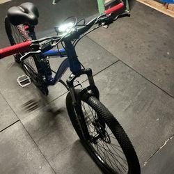 Dual suspension multi gear mountain bike