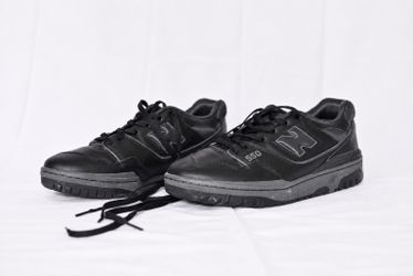 New Balance 550 Black Leather Low Top Sneakers Men