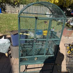 Green Bird Cage 