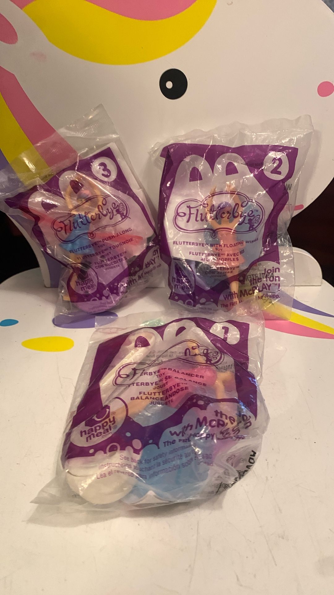 McDonalds Flutter Bye Toys Set Of 3