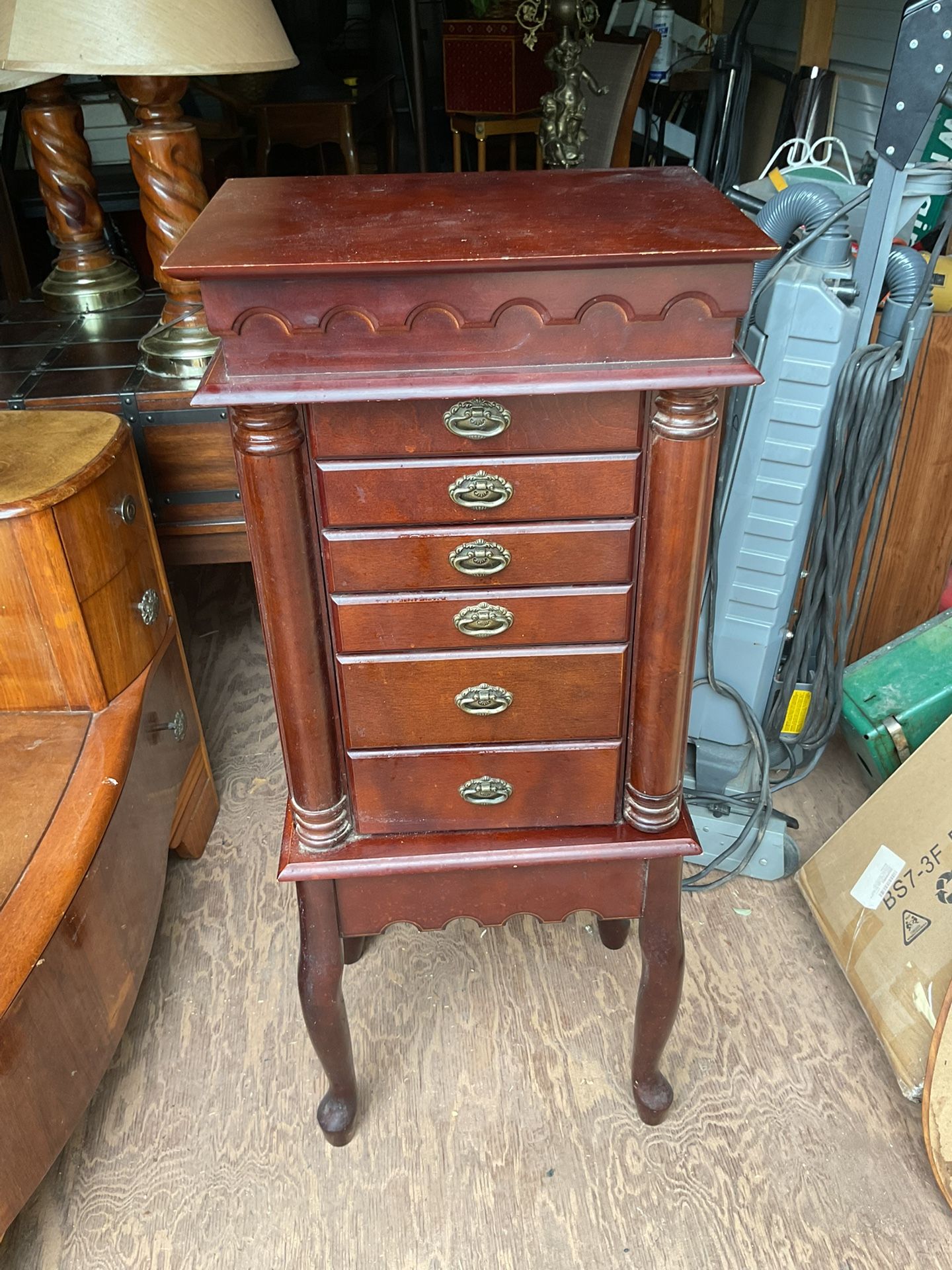 Jewelry cabinet it’s 40 inches tall 16 inches wide and 12 inches deep