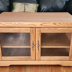 TV Stand with Glass Doors