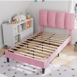 Girls Twin Bedframe -Pink 