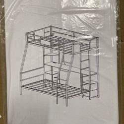 Twin Size Loft Bed, Loft Bed twin Size, Bunk Bed with Desk, loft Bed with Desk with 4drawers (FG0C016-T01)