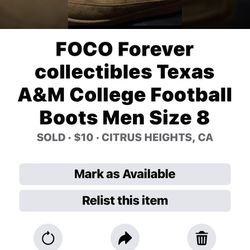 Texas A&M Boots Men’s SZ 8 Brand New
