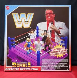 🤼‍♂️ WWE OFFICIAL RETRO ROYAL RUMBLE RING PLAYSET (EXCLUSIVE BROTHER LOVE FIGURE). 