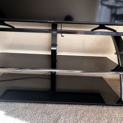 Black Glass TV Stand (Fits Up To 60)