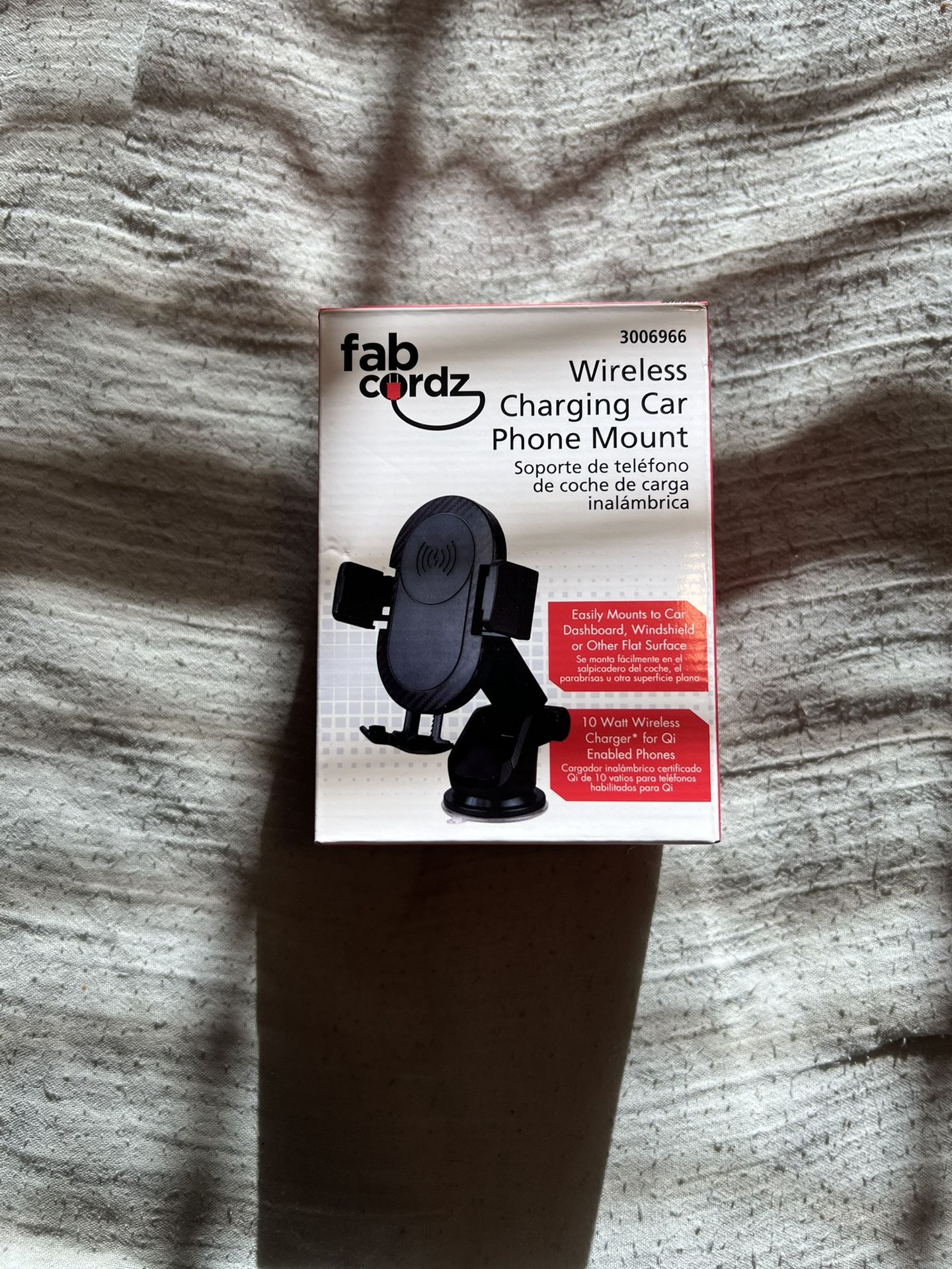 Fab Cordz Wireless Charging Car Phone Mount (unopened)