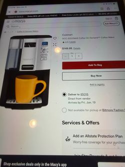 Brand New Cuisinart Single Serve Coffee Maker