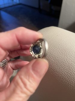 Sterling Silver Blue Sapphire Ring