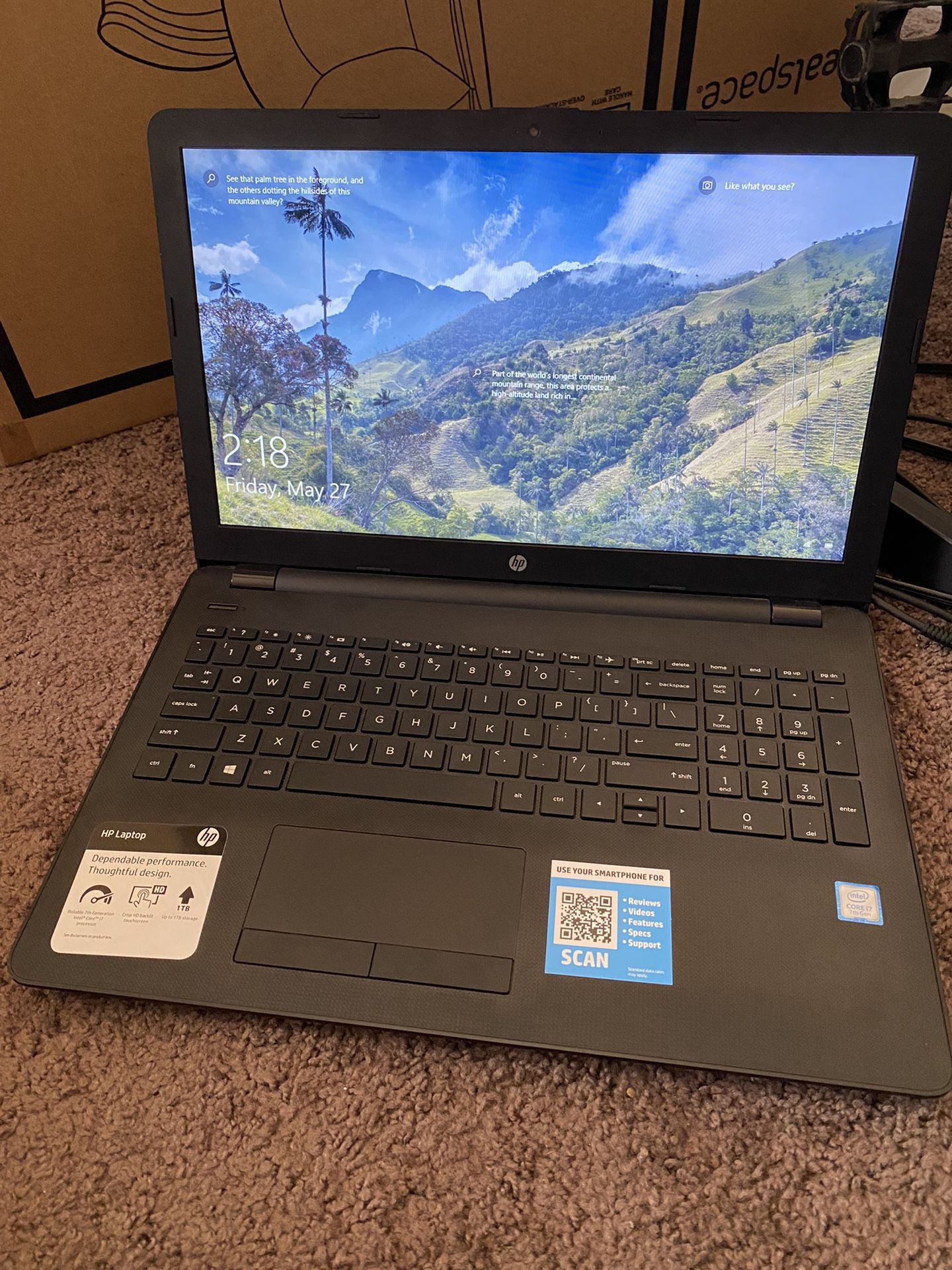 15.6” HP 1TB Touch-Screen Laptop Intel Core i7