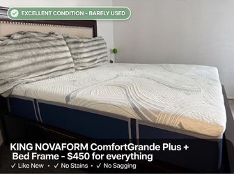 🛏️ king Novaform ComfortGrande Plus Mattress + Bed frame