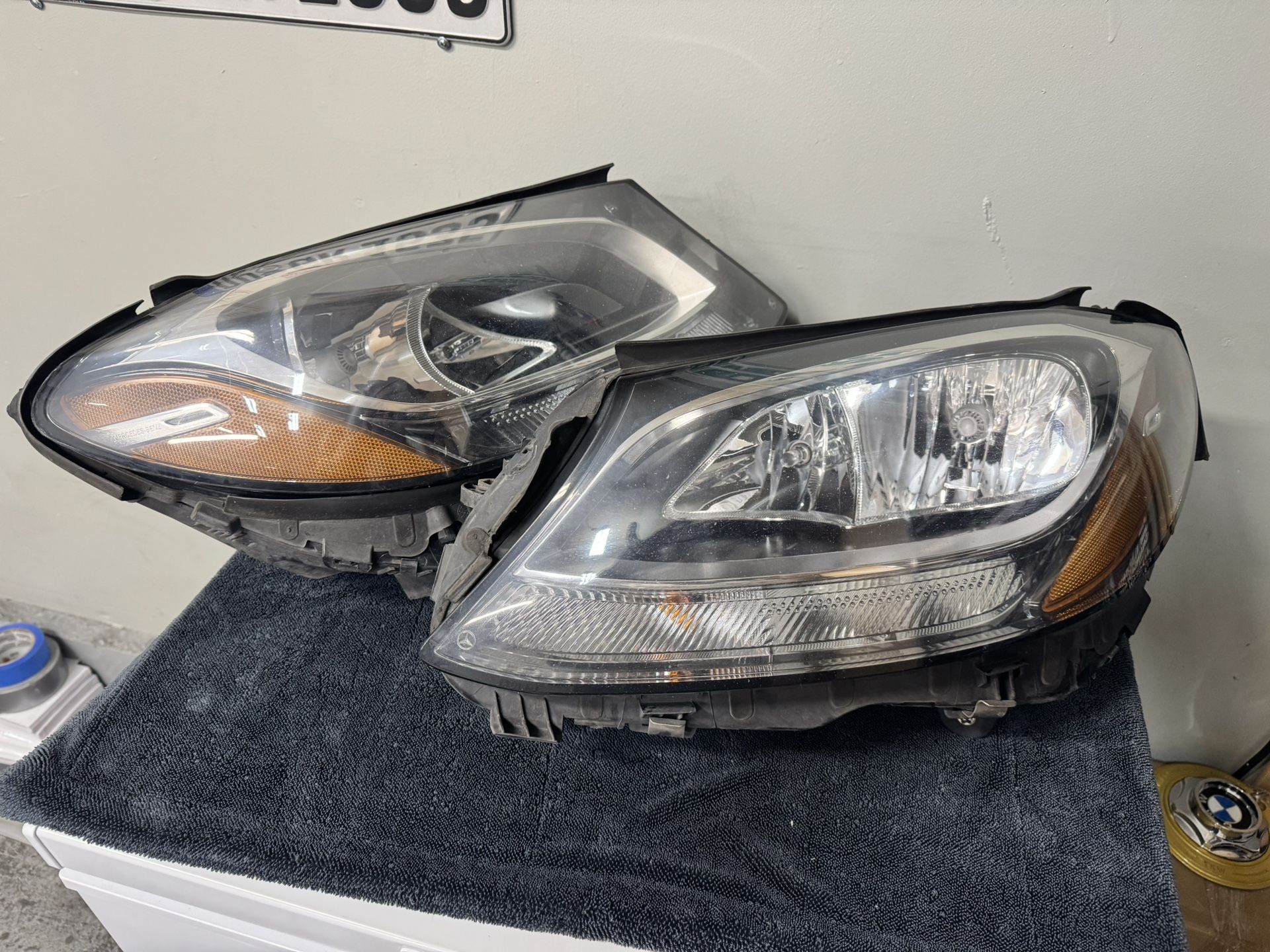 Mercedes Benz Headlights 2015 2016 2017 2018 MERCEDES C CLASS HALOGEN HEADLIGHT