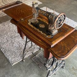 White rotary sewing machine