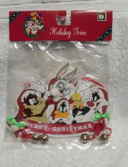 Vintage Looney tunes handcrafted Merry Christmas holiday trim