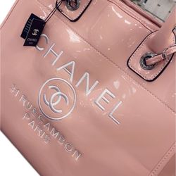 Chanel Pink Leather Tote