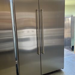 Kitchen Aid 48”Wide Built In Stainless Steel Refrigerator Side By Side 