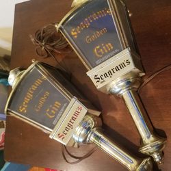 Vintage 1950's Seagrams Lighted Wall Sconces