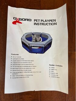 Oxgord Pet Playpen - Never Used