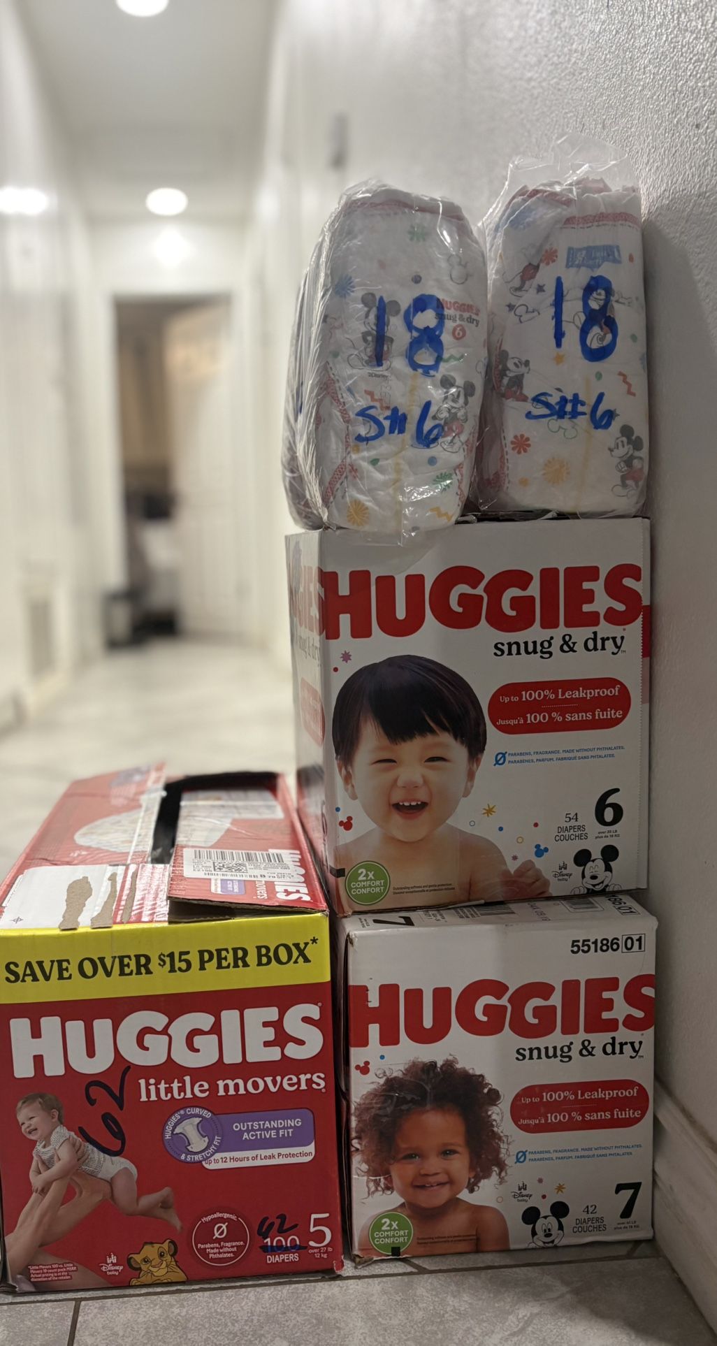 Diapers -Huggies Snug & Dry