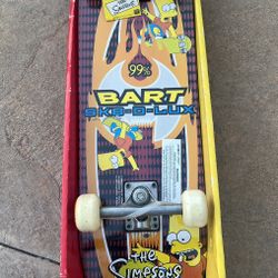 Rare Bart Simpson Sk8-D-Lux Skateboard 