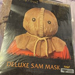 Deluxe Sam Burlap Full Mask - Trick 'r Treat - New In Package
