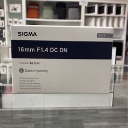 Sigma 16mm F1.4 Lens For Fuji X