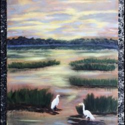 Beautiful Original Signed Scenic Oil Painting By Local Nc Artist On Canvas 16x20”