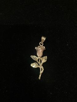10k gold rose pendant #110442-1 mj