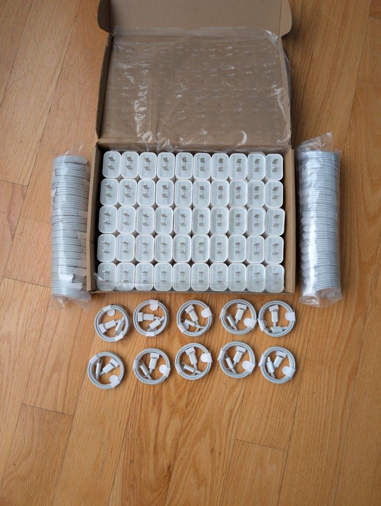 Brand New 20W USB-C Charger With Cable (50 Count)