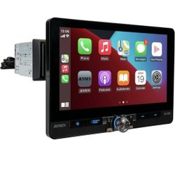 Jensen J1CA8FL 8-inch Certified Apple CarPlay Android Auto Wired or Wireless | Single DIN and Double DIN Touchscreen Car Stereo Radio | Bluetooth | Fr