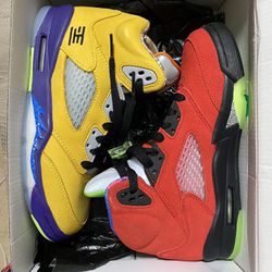 Size 4Y / 5.5W - Air Jordan 5 Retro SE (GS) “What The” Red Yellow