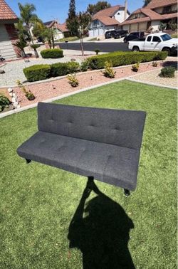 Super Modern Gray Futon Sofa Bed (Fold Down Couch) $160